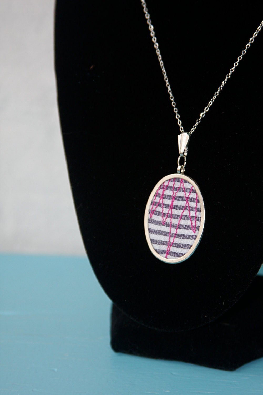 Fabric Pendant Necklace