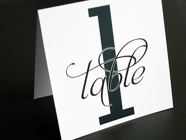 Wedding Table Cards-Tent Style-Charleston Collection-Twenties Style-Customize