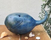 Gourd Whale Beach House Ocean Blue Natural Decoration