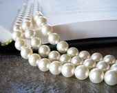 Pearl Bridesmaid Bracelet - Swarovski Multi Strand Pearl Cuff Bracelet