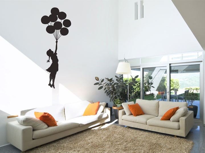Banksy Balloon Floating Wall Stickers