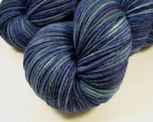 Sport Weight Superwash Merino Wool Yarn - Ink Tonal - Hand Dyed Yarn, Knitting Supplies