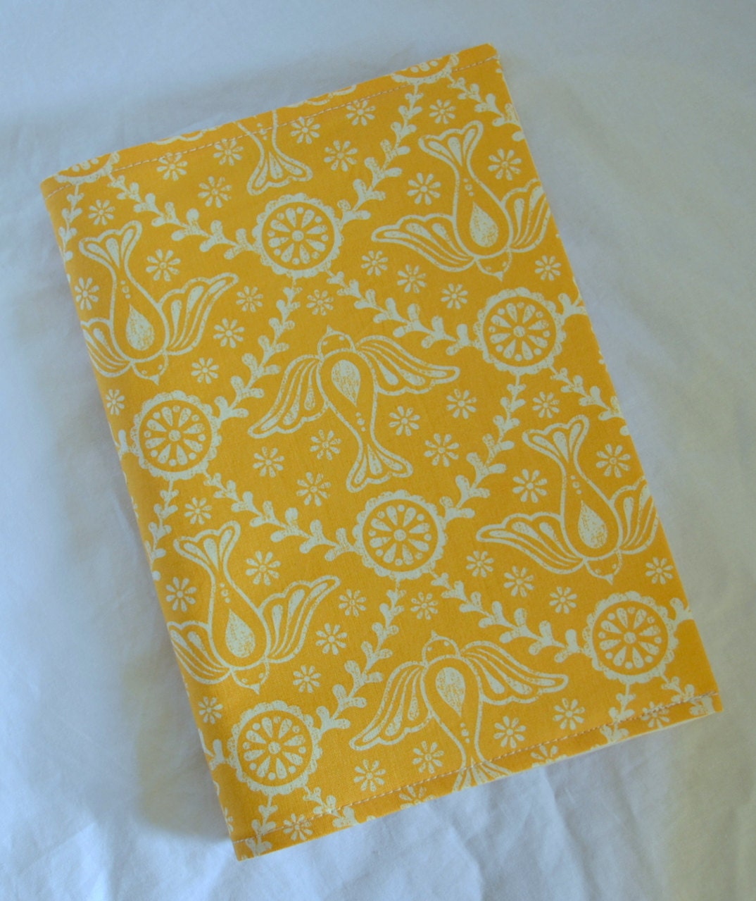 A5 Sunset DAISY Country Cottage BIRDS Refillable Fabric Journal 6.4 x 9.1 Inch Travel Art Sketch Diary Planner Journal Book Cover