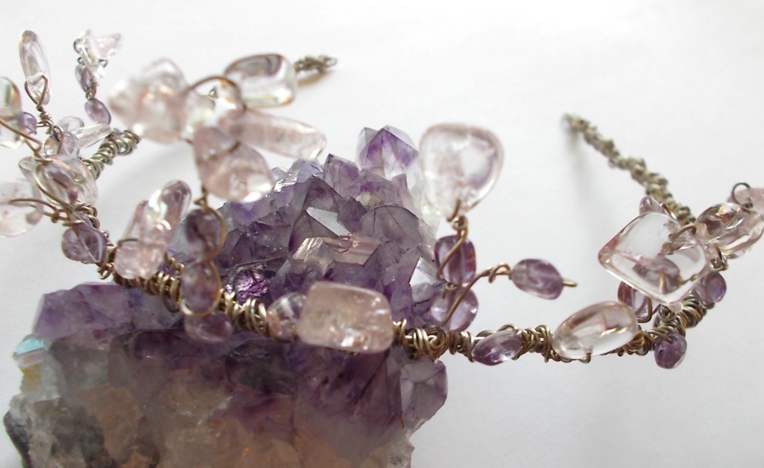 Woodland Spring Fairy with Rose Quartz and Amethyst. One Size Fits All, Ages 2 to 100