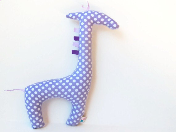 Plush Giraffe Softie Stuffed Animal Baby Purple Lavender Lilac Ready to Ship