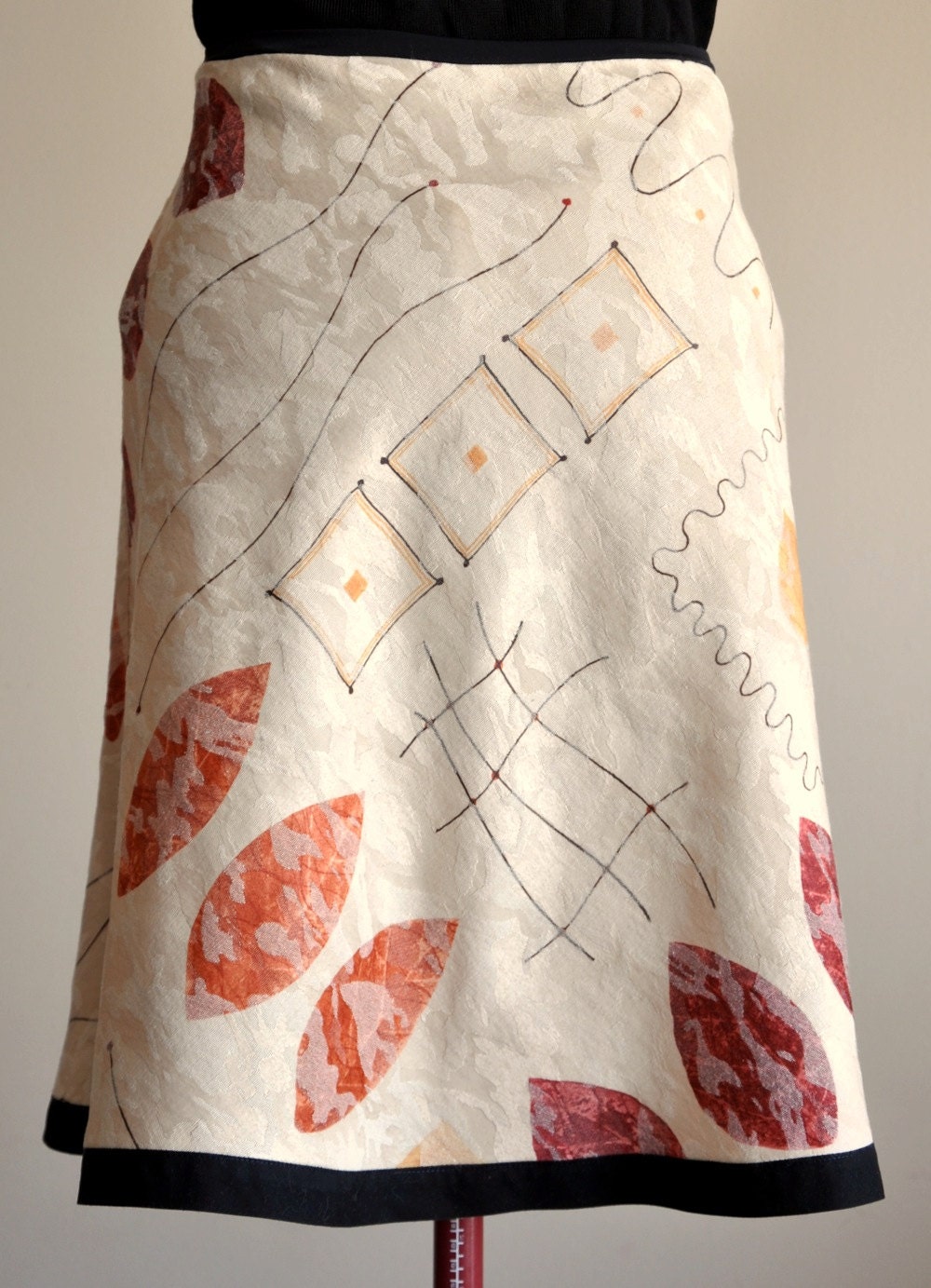 Gorgeous bias cut spring print skirt