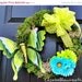 25% Off Summer Wreath, Spring Wreath, Moss Wreath, Butterfly and Daisy Wreath, Door Wreath