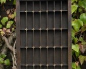 Part printer's wooden type case /tray / drawer - for display, thimbles,etc