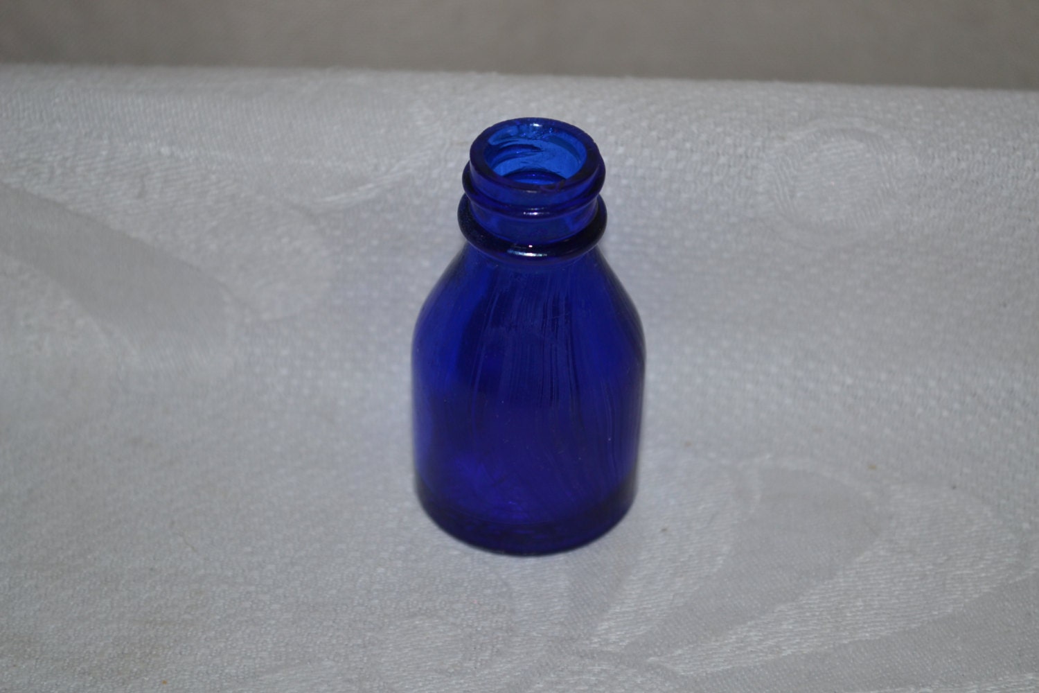 Small Vicks Cobalt Blue Bottle Stamped Vatronol on Bottom