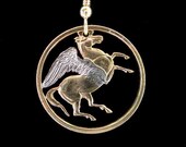 Cut Coin Jewelry - Greece - Pegasus - Earrings