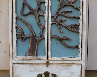 Wood - Wooden Furniture - Cabinet - Shelf - Tree - Art - Artistic - Shabby, cottage - chic - french country