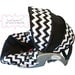 Black and White Chevron Infant Car Seat Cover