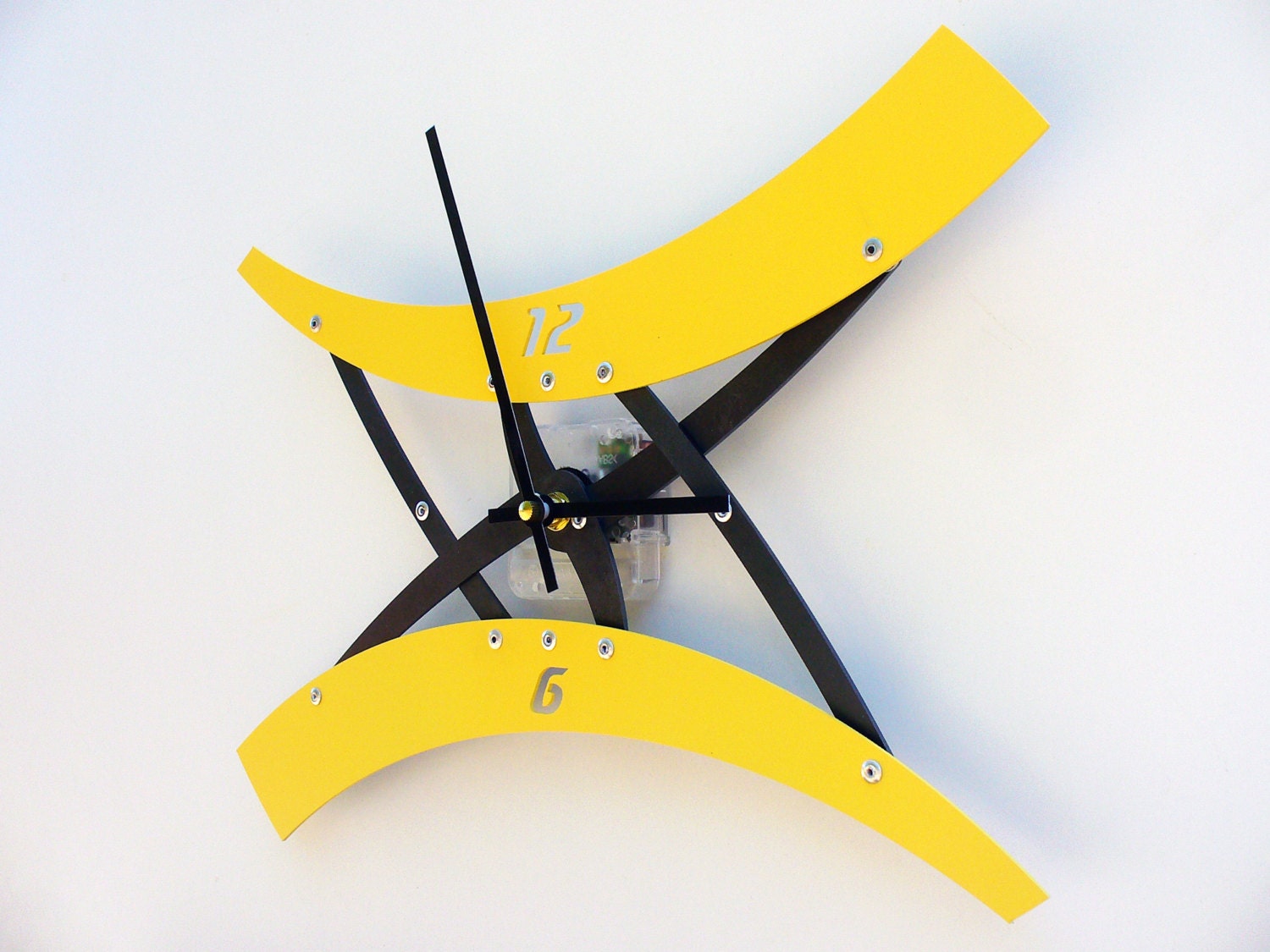 Sweep III Modern Wall Clock (Yellow) Custom Colors Available