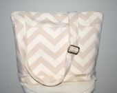 Cool Camera Bag DSLR / digital womens camera purse / Tan and Ecru Chevron Stripe / messenger strap /  by Darby Mack Designs