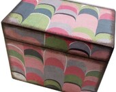 Recipe Box Decoupaged Retro Mod Pink Box Large, Handcrafted  Kitchen Storage, Organization Holds 4x6 Recipe Cards  MADE To ORDER