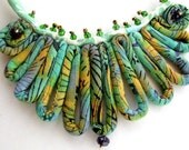 Queen of Sheba statement fiber necklace