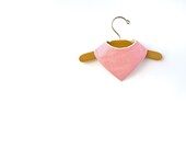 Pink gingham Bib, Eco-friendly bandana Bib with white and pink gingham, Baby shower gift under 20USD