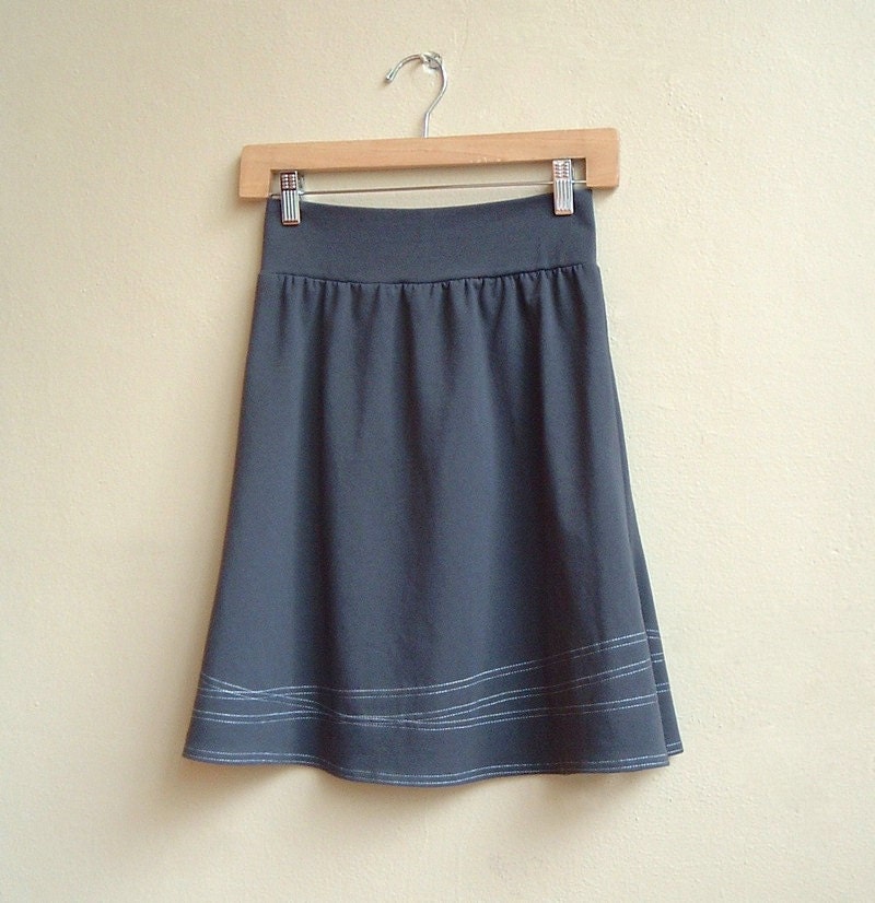 Jersey Line Skirt  Color Choice, Cotton Jersey, aline, modern style- made to order