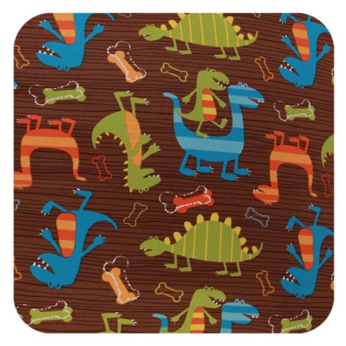 Dino Dudes Polyester PUL Diaper Cut 18 in X 20 in