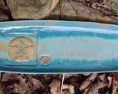 Sand Dollar Beach House Rectangular Tray Serving Platter Handmade by Big Dog Pots Pottery Bigdogpots