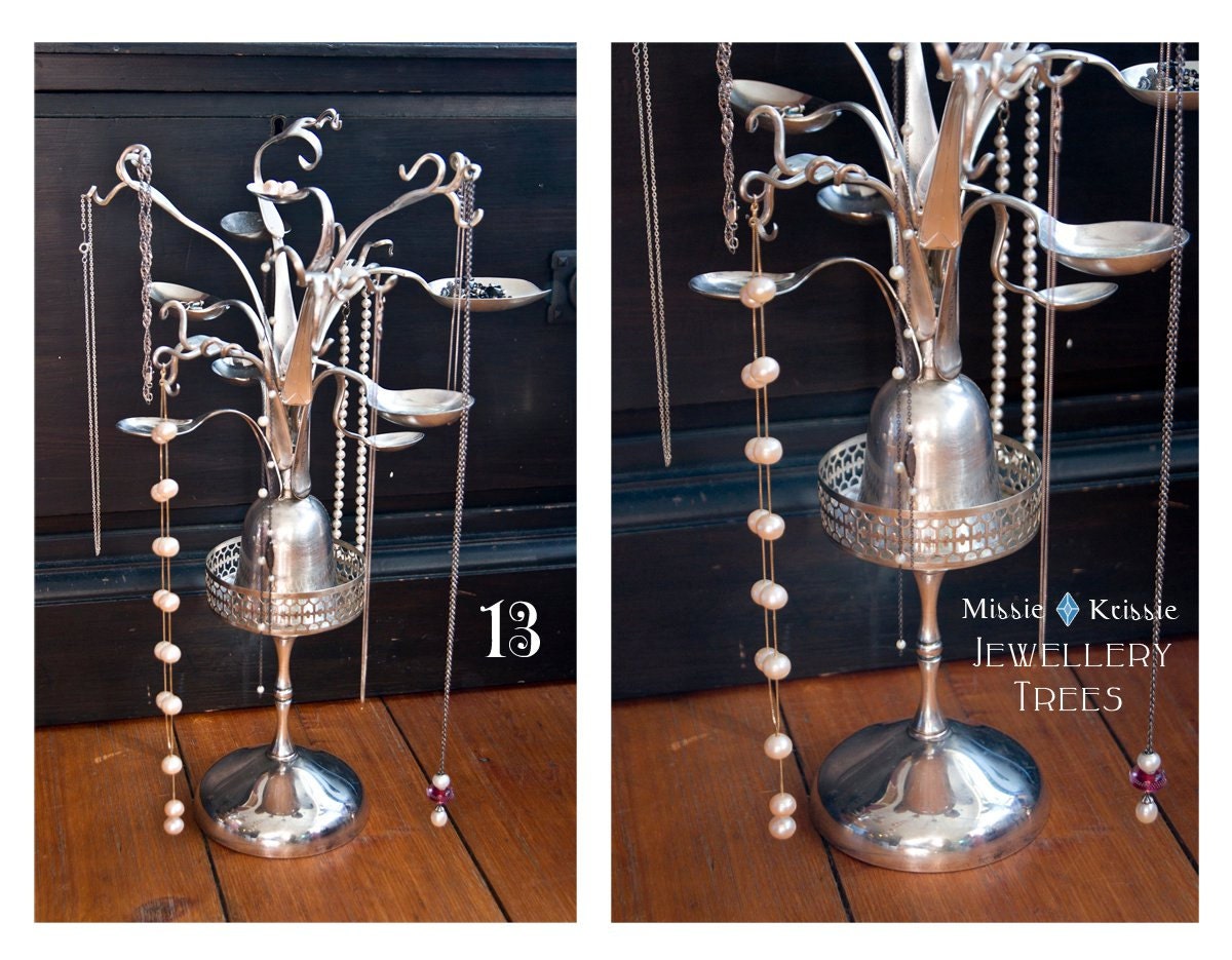 Beautiful Recycled Silver Cutlery Jewellery, Jewelry Trees. Made to order