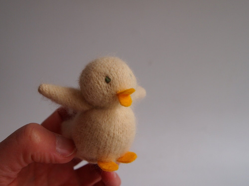 Baby Duck toy, waldorf toy, eco friendly, natural, childrens toy,wool toy