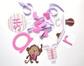 Purple and pink baby shower decorations monkey it's a girl banner by ParkersPrints on Etsy Il_170x135