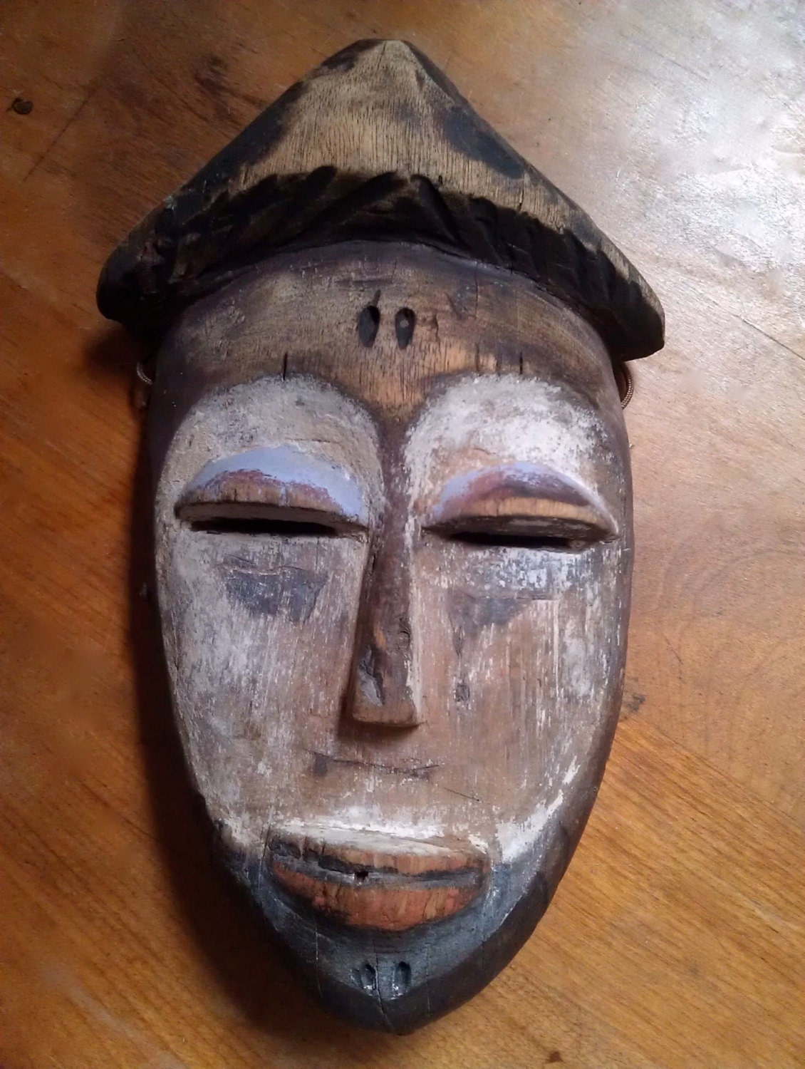 Vintage Carved and Painted Congo Mask