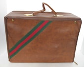 Vintage Brown Travel Fold Away Carry Case or Luggage