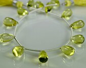 AAA Lemon Quartz Briolettes Smooth Lemon Quartz  Teardrop Briolettes Beads