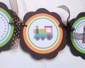 Train Themed Birthday Banner -  I AM 1 MINI BANNER - Train Birthday Party Decorations for First Birthday Party