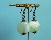 Boho Dangle New Jade and Earring Pair Hand Made.