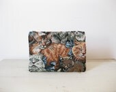 vintage cat tapestry bag