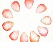For My Love, Rose Petals 3, garden, Romantic Painting Art