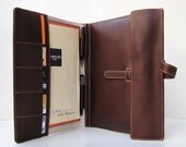 The Best Gift for Father's Day. PERSONALIZED MacBook Air 13" Portfolio / Card Case /File Folder in Premium Selection, Vintage Brown Calfskin