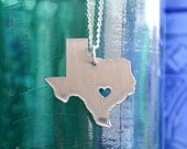 Austin Texas Love Pendant on 18inch Chain