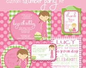 Custom SLUMBER PARTY Birthday Party  Printable Kit