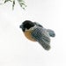 Chickadee Ornament Beaded Bird Decoration READY TO SHIP