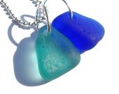 2  Big Charms   From Puerto Rico Cobalt And DEEP  Teal / Aqua   (227)