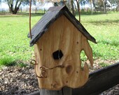 Birdhouse Rustic Slate Roof Sculpted O.O.A.K