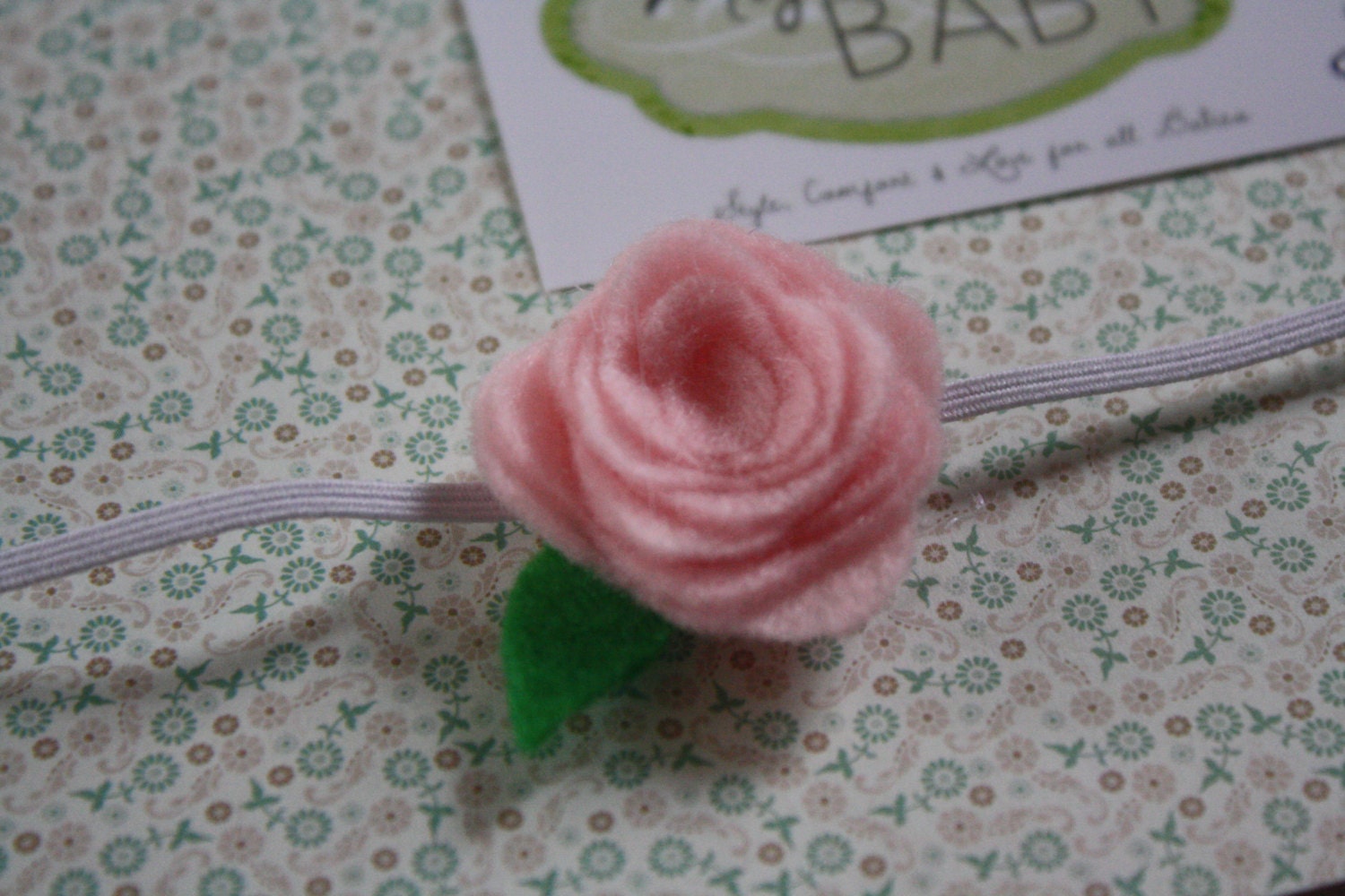 Headband - Pink Rosette - Size 3-6 months