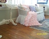 beautiful handmade ruffle throw