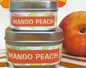 Mango Peach Soy Candle 4 oz. - Green Daffodil Soy Candleworks - Handpoured - Siouxsan and Anne