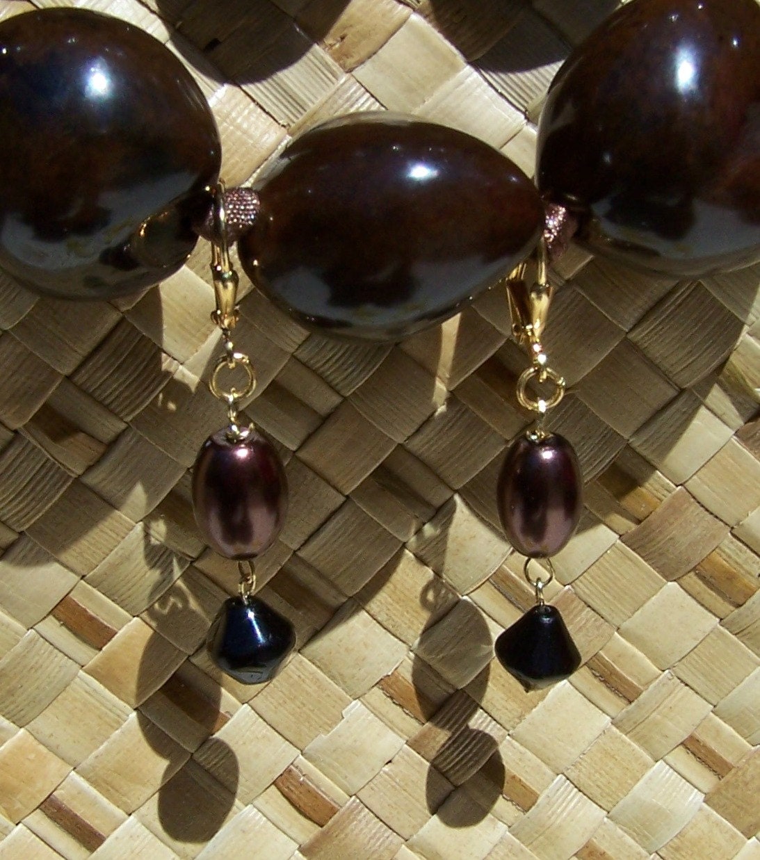Chocolate Dream Collection Leverback Dangle Earrings