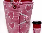 Coffee Cozy to-go cup JAVA JACKET - Clearance Discontinued Sale - Candy Hearts
