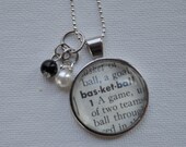 Vintage Dictionary  Necklace Pendant  BASKETBALL
