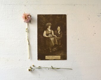 antique funny love postcard // unused