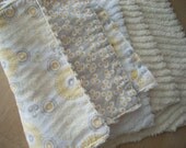 willow in butter yellow burp cloths, set of 3 - FREE SHIPPING