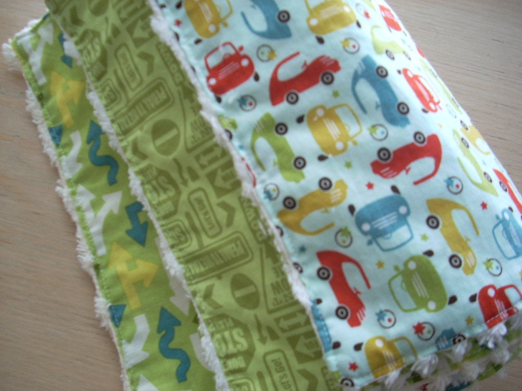 cruiser blvd burp cloths, set of 3 - FREE SHIPPING