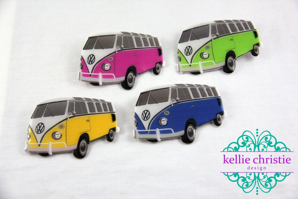 Retro Kombi Brooch - Choose Your Colour